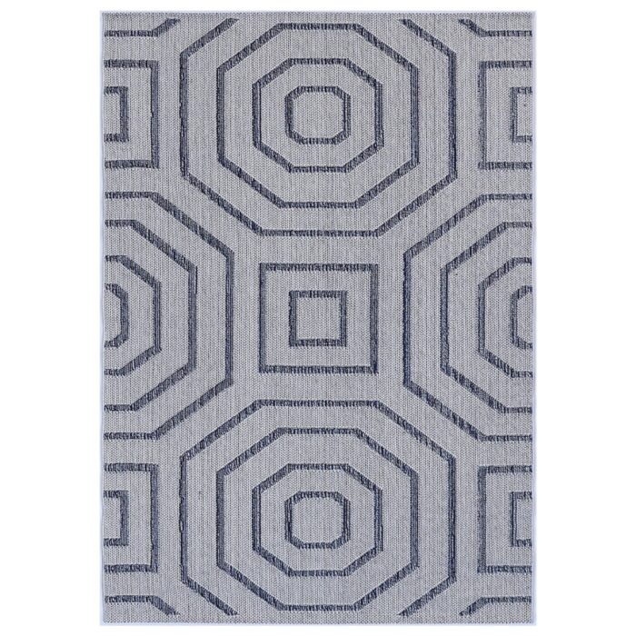 Vanuatu Hale Charcoal Geometric Flatweave Rug versatile indoor outdoor durable design elegance easy cleaning