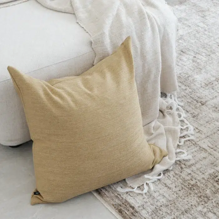 Selio 55cm Yellow Cushion for Sofa Chair Bed Decor