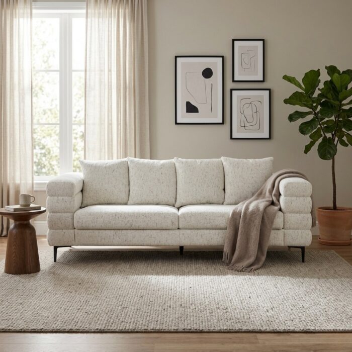 Jasper Fabric 3 Seater Sofa in modern living room