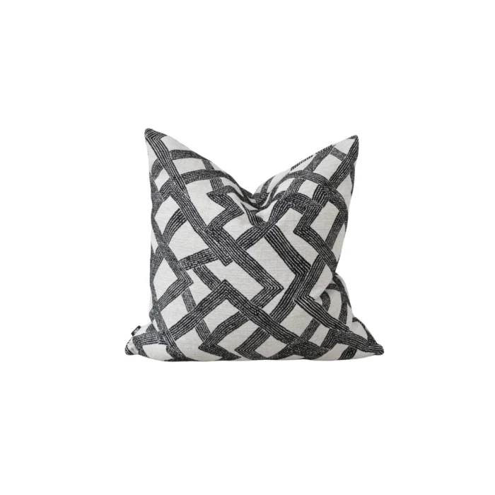 Lagom Linen Cushion 55cm – Black / Natural