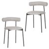 Soren Beige Dining Chair with Black Legs Set of 2