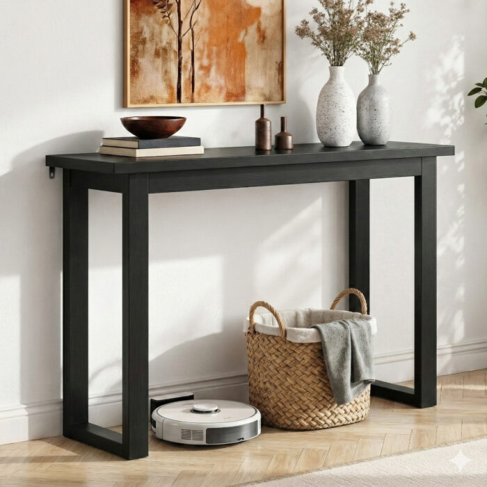 Artiss Black Console Table 110cm - Minimalist Entryway Hall Table