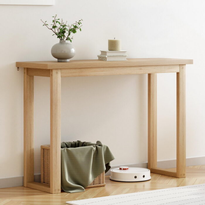 Artiss 110CM Pine Console Table with Ski-Leg Design