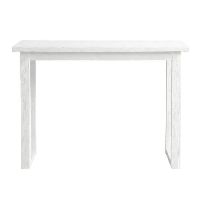 Artiss White Console Table 110cm with Wood Grain Top and Ski Legs