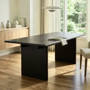 Zena 220cm rectangular dining table with wood veneer top