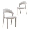 Alin Dining Chair Set of 2 in Oat Fabric