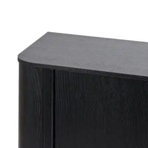 Felix Buffet Unit in black oak veneer with curved edges