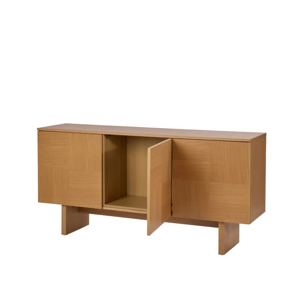 Rhys Buffet Unit Natural oak mid-century modern storage cabinet