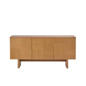 Rhys Buffet Unit Natural oak veneer mid-century modern storage cabinet