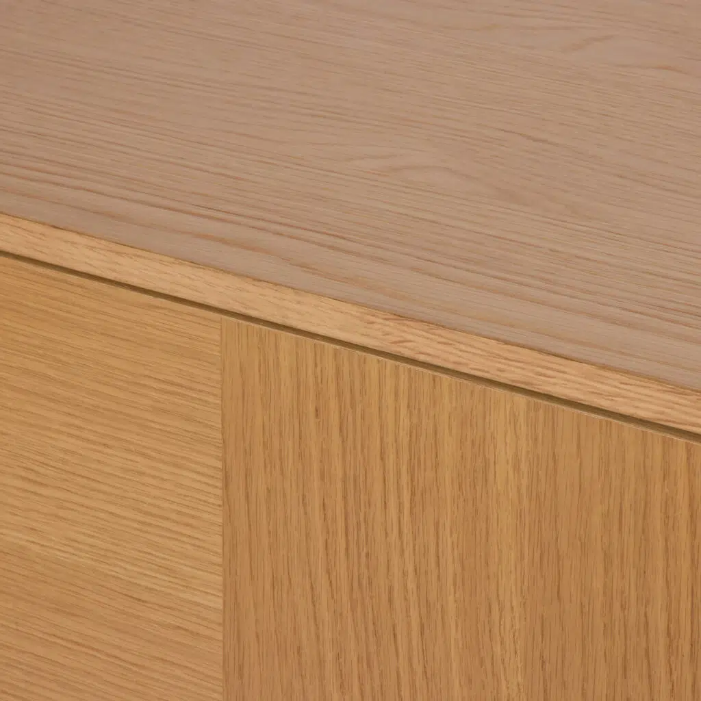 Rhys Buffet Unit Natural oak veneer mid-century modern storage cabinet