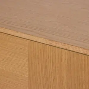 Rhys Buffet Unit Natural oak veneer mid-century modern storage cabinet
