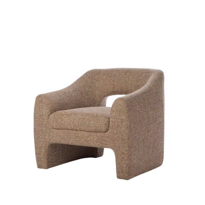 Wells Chair in brown taupe retro modern accent chair