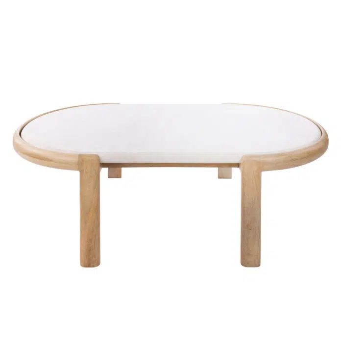 Ashton Coffee Table – White & Natural