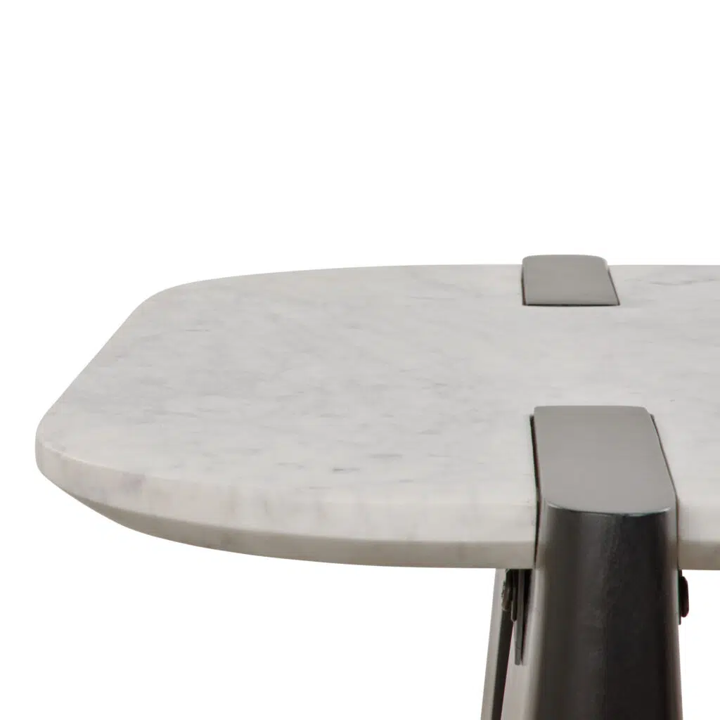 Dray Coffee Table black white marble mango wood modern