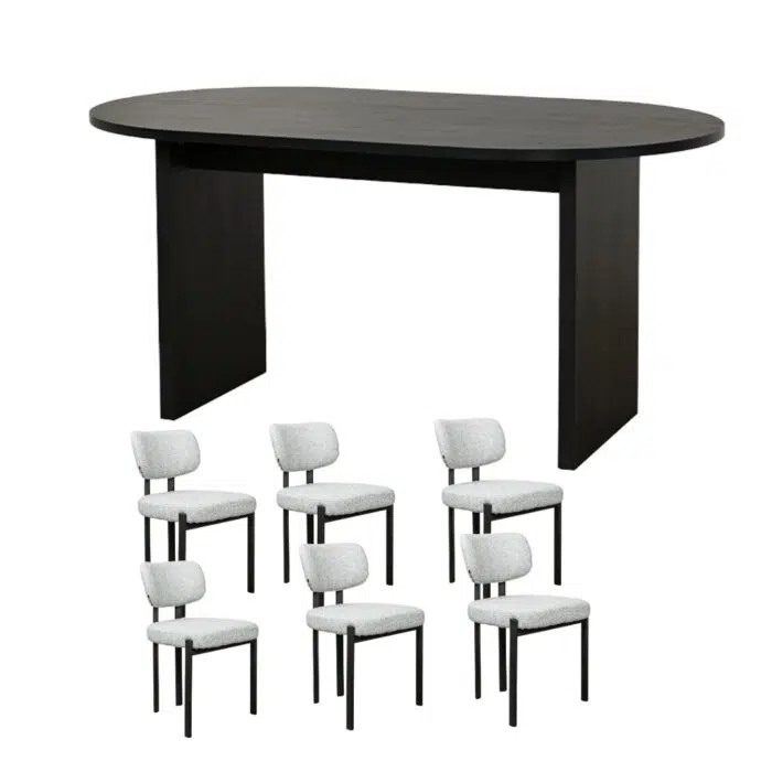 Nova Oval 160cm Dining Set with Felix Dining Chairs