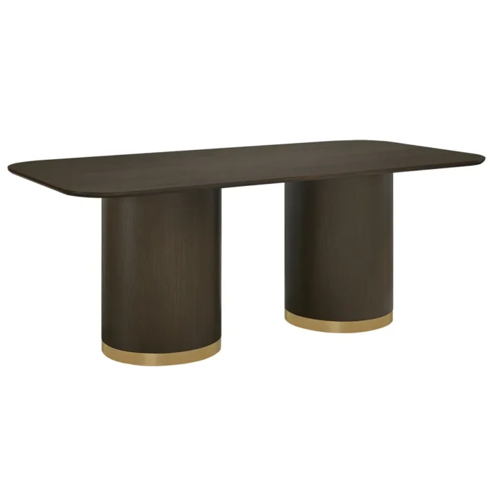Eli 2m Smoked Oak Rectangular Dining Table for Modern Interiors