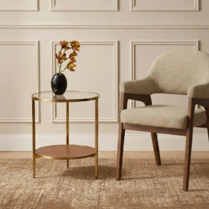 Koen Dining Chair in brown mid-century modern design