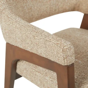 Koen Dining Chair in Brown – Mid-Century Modern Upholstered Chair