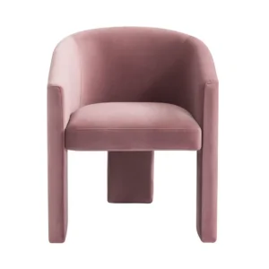 Kylie Dining Chair in Dusty Rose Velvet