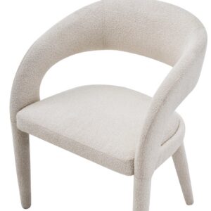 Lori Beige Dining Chair with Upholstered Seat and Modern Design