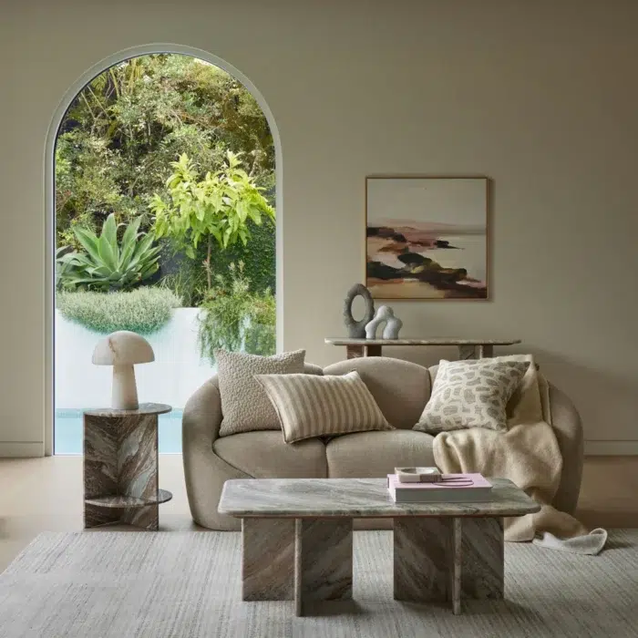 Nalu Coffee Table in multi-colored Toronto marble