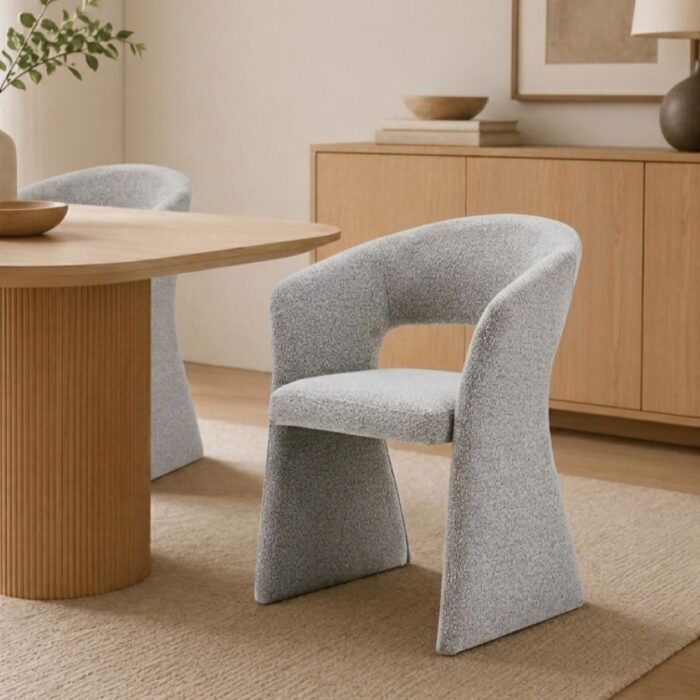 Nola Dining Chair in Latte - Modern Upholstered Design