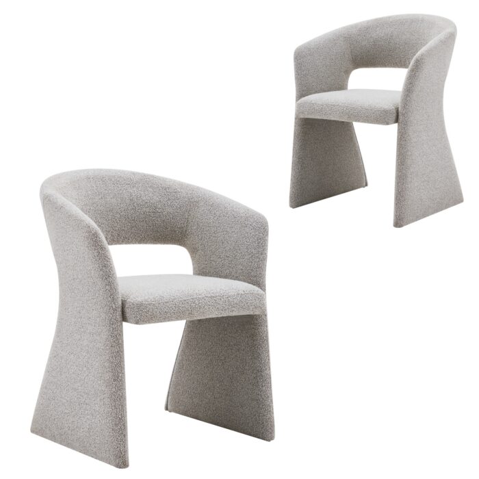 Nola Dining Chairs Set of 2 in Latte Fabric