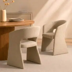Nola Dining Chairs Set of 2 in Sand for Modern Interiors