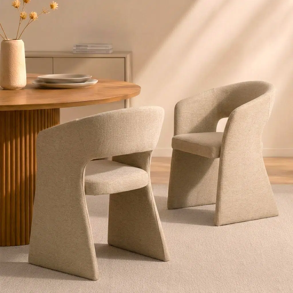 Nola Dining Chairs Set of 2 in Sand for Modern Interiors