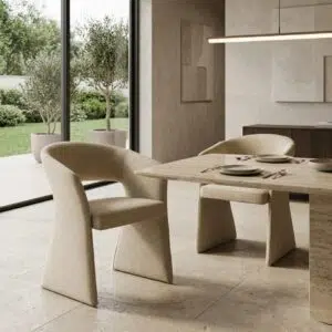 Nola Dining Chairs Set of 2 in Sand Fabric
