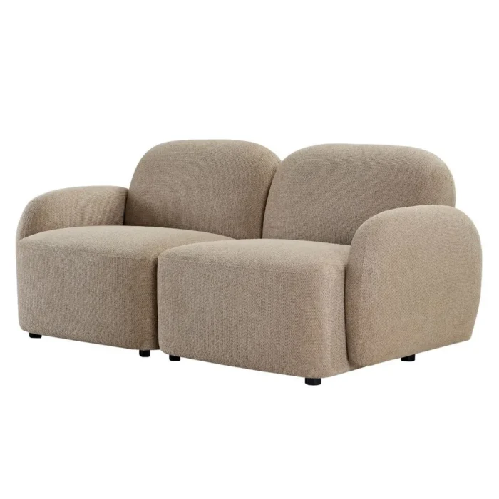 Ramona Modular 2 Seater Sofa in Taupe Chenille Upholstery