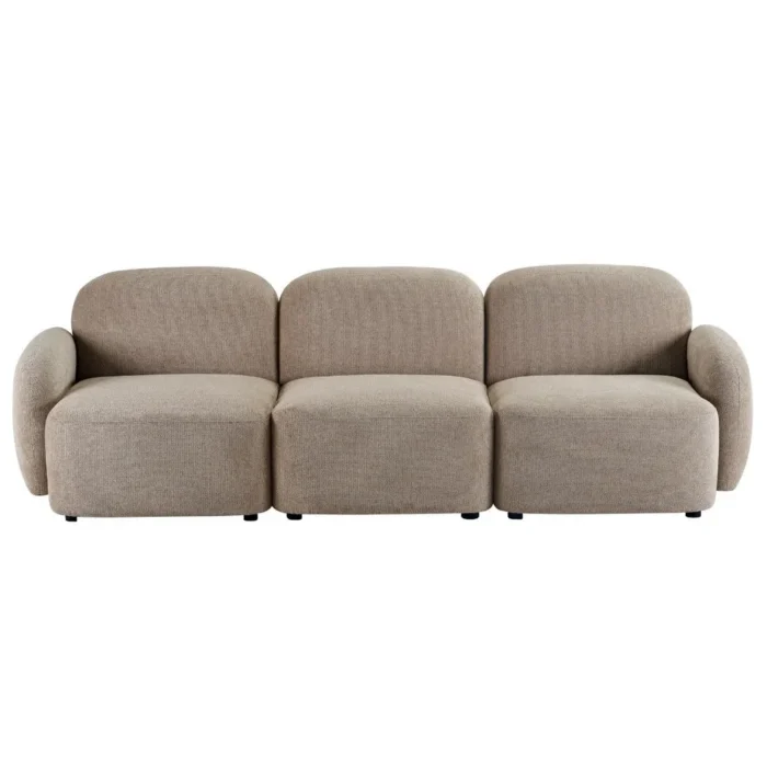 Ramona Modular 3 Seater Sofa in Taupe Chenille Upholstery