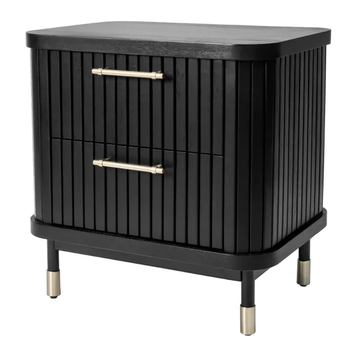 Sophia Black Bedside Table Range