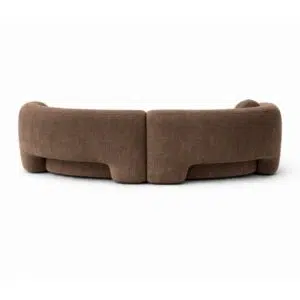Yara 3-seater brown fabric sofa for modern living rooms