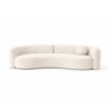 Yara 4 Seater Beige Sofa with High-Density Foam and Solid Wood Frame