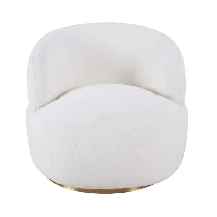 Tubby Swivel Arm Chair – Ecru