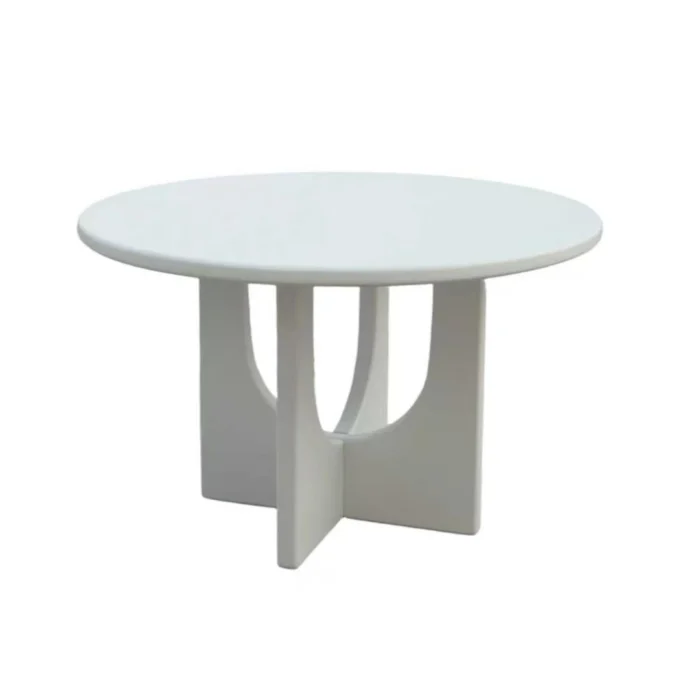 Vero 120cm round modern dining table with smooth surface and stable base