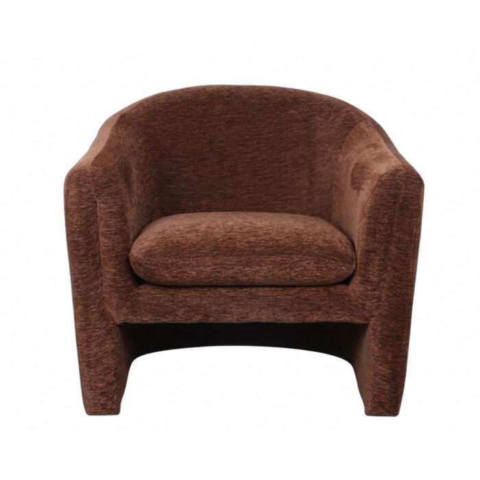 Elio Armchair in warm brown modern accent chair for living room
