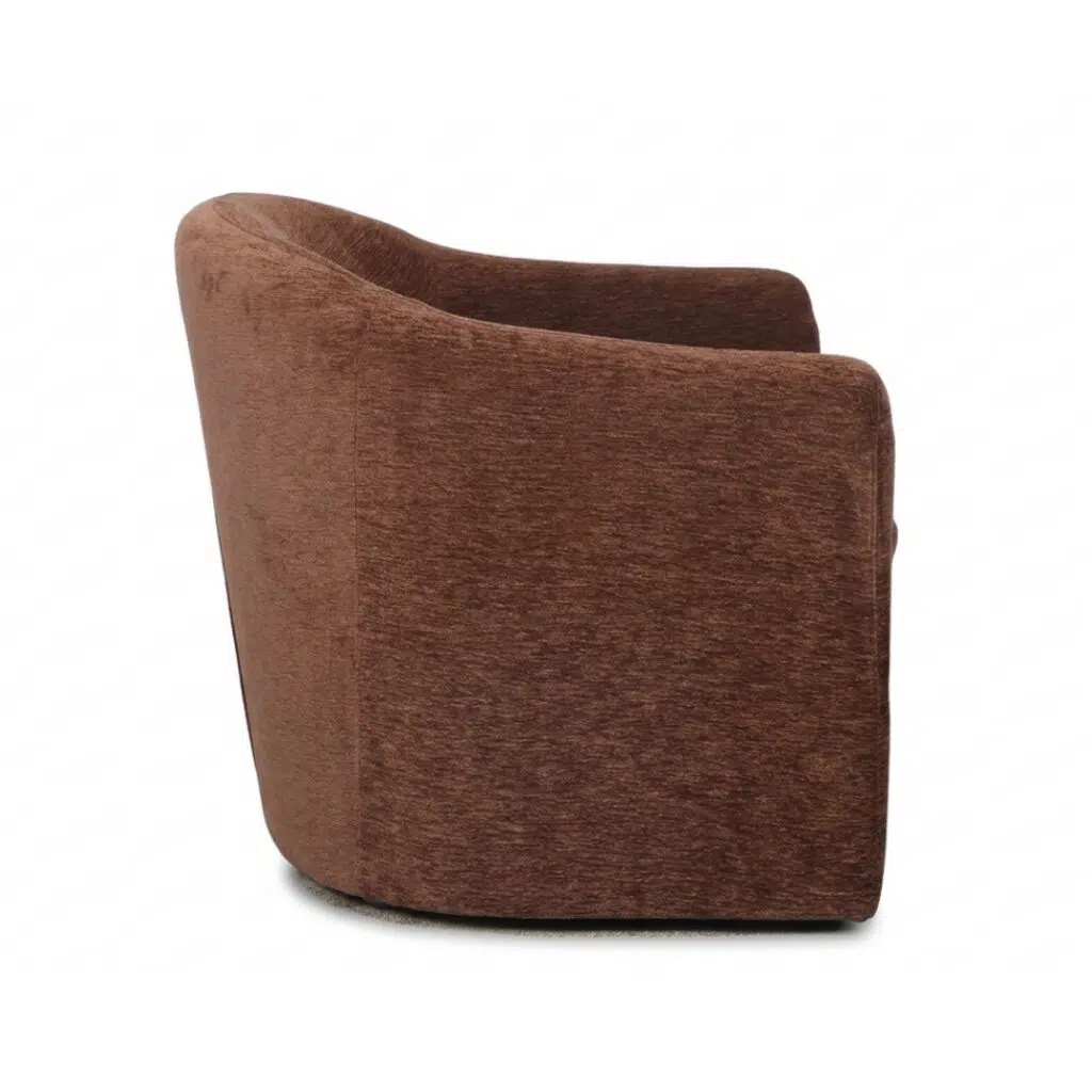 Elio Armchair in warm brown modern accent chair for living room