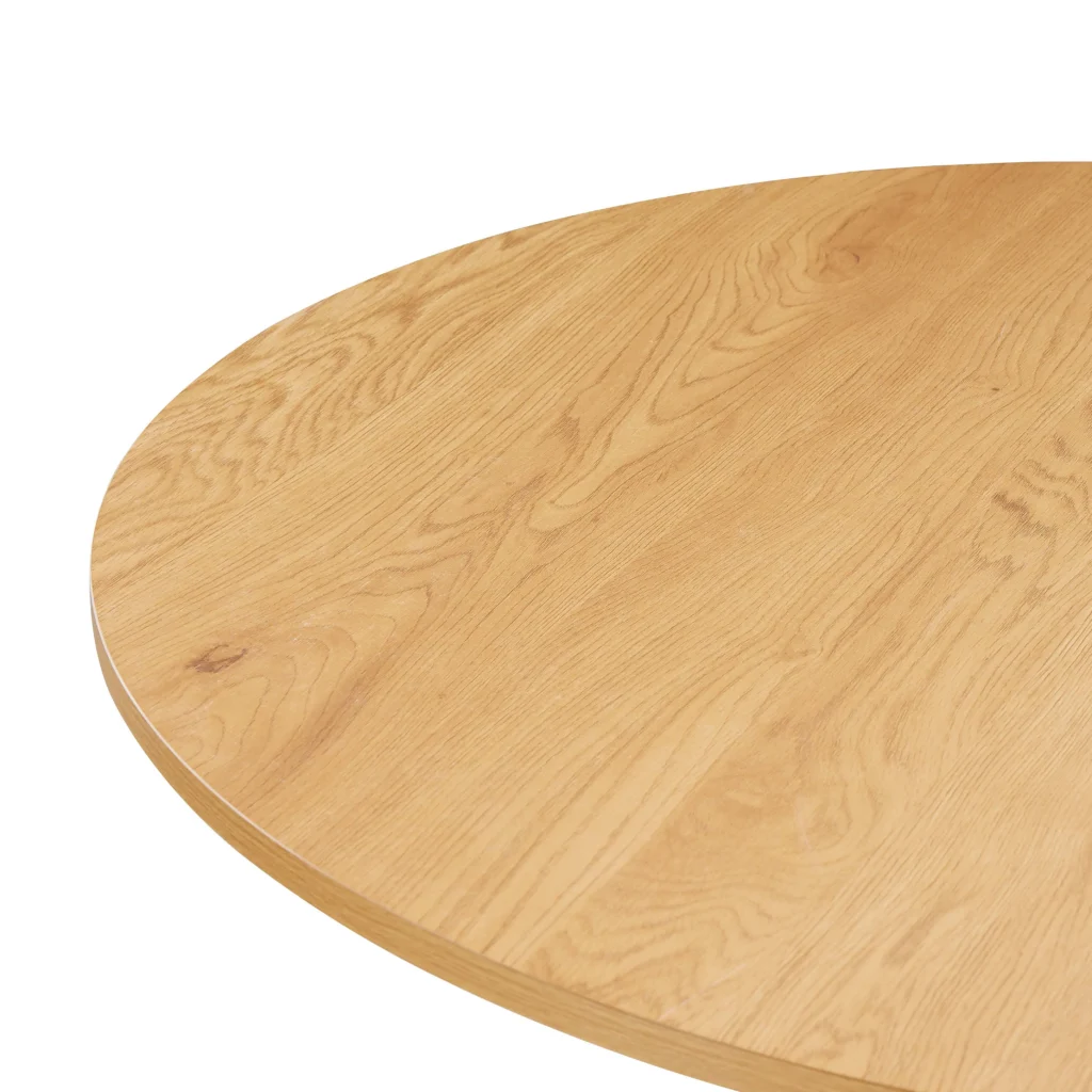 Morrison 1.2m Round Dining Table with Ash Legs and Milky MDF Top