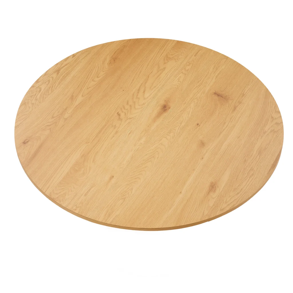 Morrison 1.2m Round Dining Table with Ash Legs and Milky MDF Top