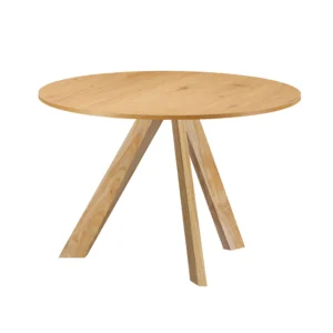 Morrison 1.2m Round Dining Table with Ash Legs and Milky MDF Top