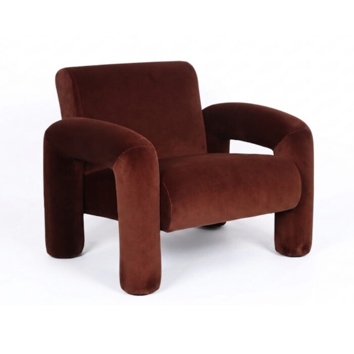Moona Armchair – Velvet Brown