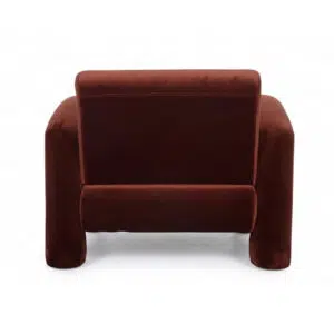 Moona Armchair in brown velvet for modern living rooms