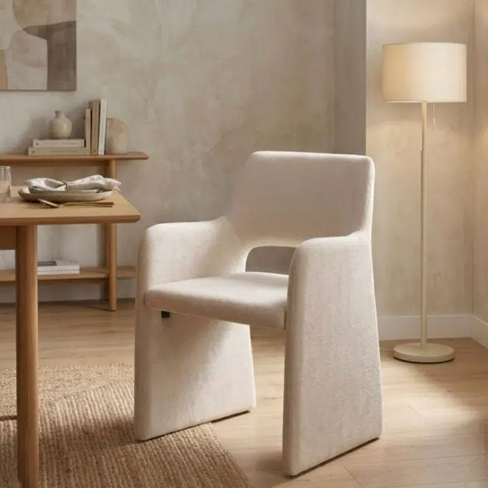 Romi Beige Dining Chair for Modern Homes and Cafés