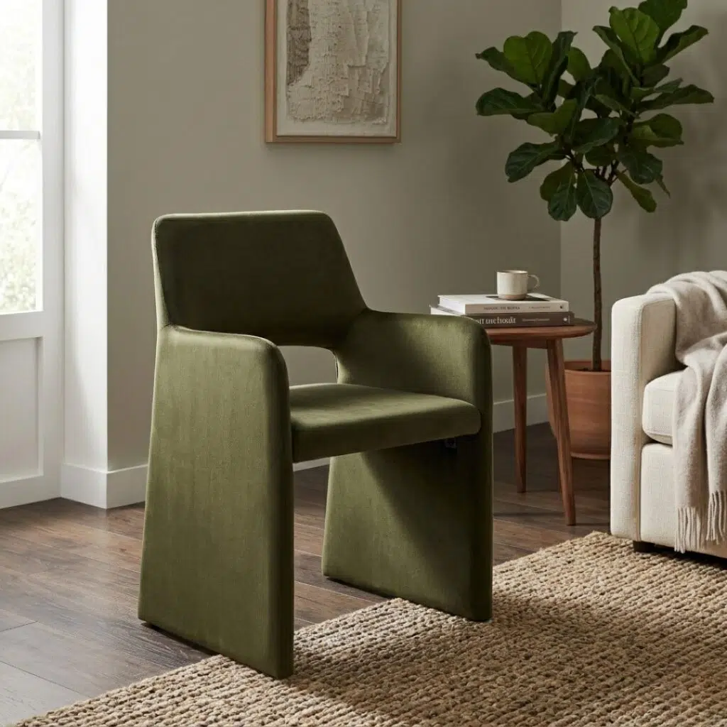 Romi Green Dining Chair for Modern or Rustic Interiors