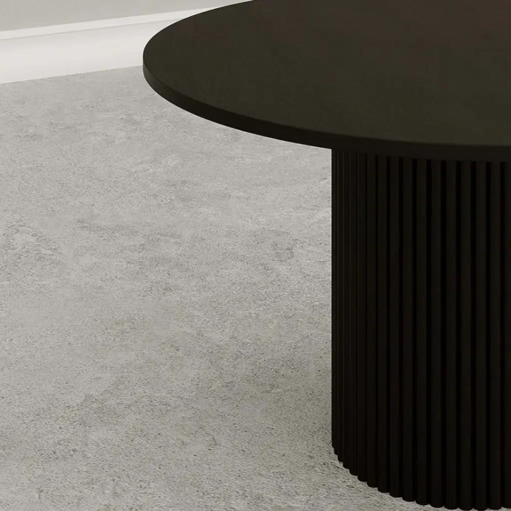 Sonata 1.2m Round Black Dining Table Modern Elegant