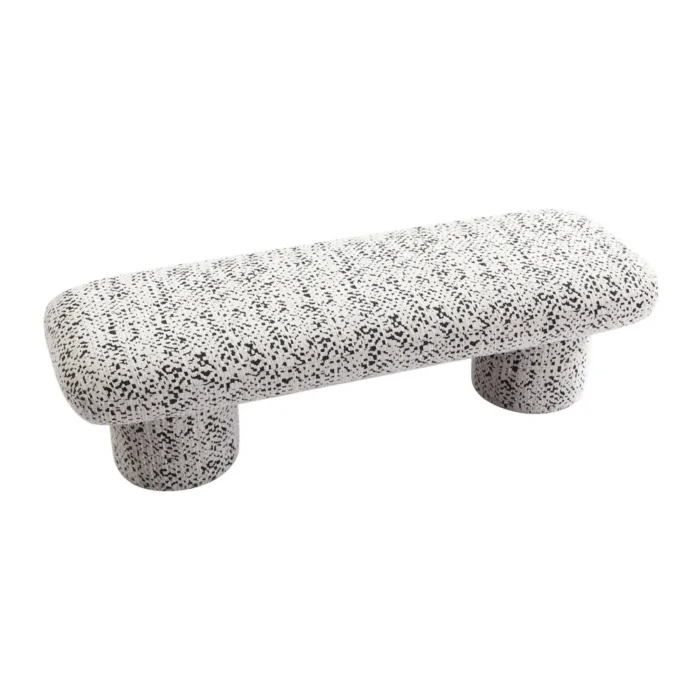 Eleanor Bench Ottoman – Charcoal Jacquard