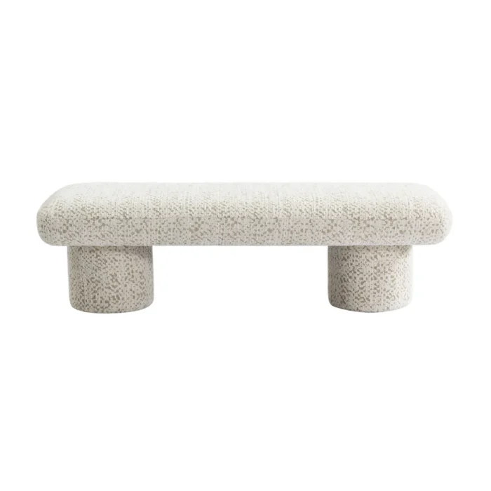 Eleanor Bench Ottoman – Oyster Jacquard