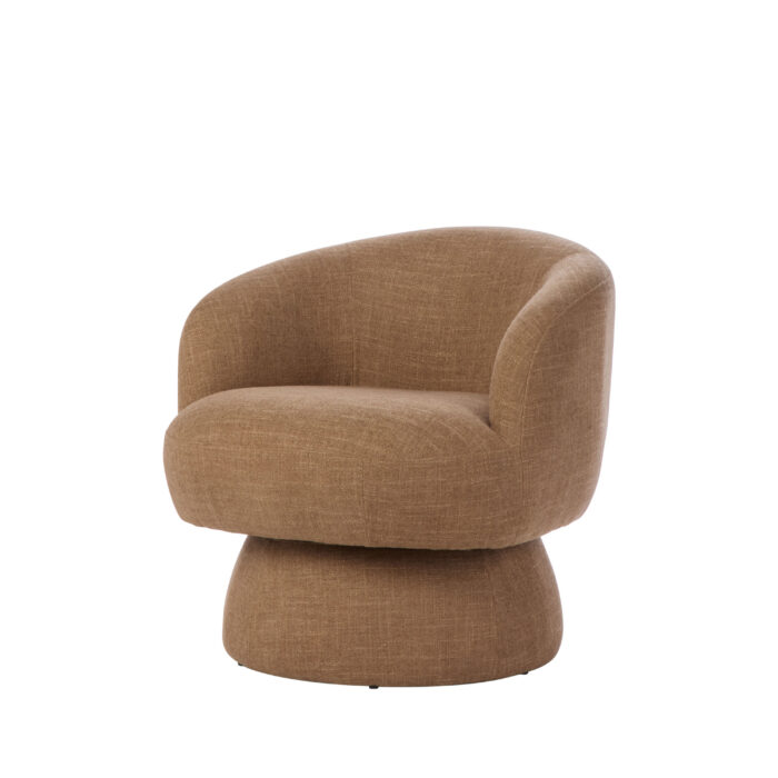 Rune Swivel Armchair in Camel for Modern Living Spaces